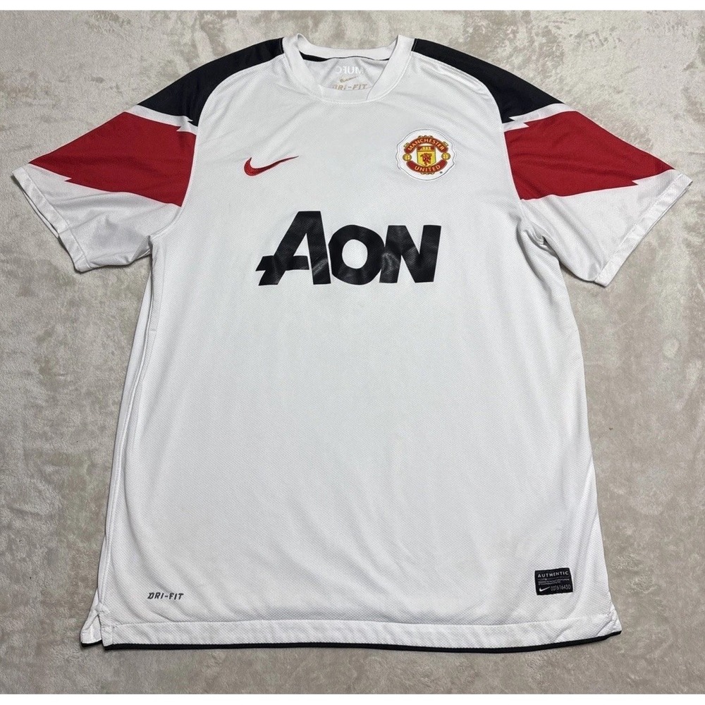 Nike Manchester United Jersey Mens Large 2010 Away Shirt Short Sleeve 382470-105